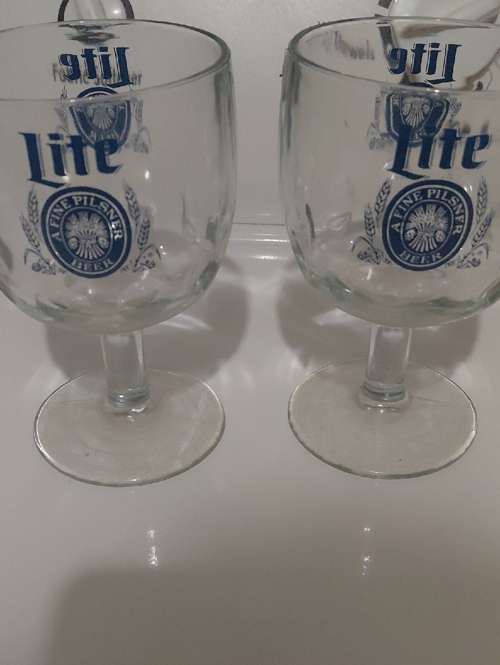 Blue Logo Goblet Glass - Set of 2
